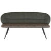 SITZBANK 168/82/62 cm Struktur Grün  - Schwarz/Grün, MODERN, Textil/Metall (168/82/62cm) - MID.YOU