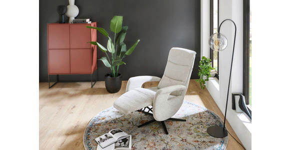 RELAXSESSEL Dieter Knoll Chenille    - Hellgrau/Schwarz, Design, Textil/Metall (71/110/83cm) - Dieter Knoll