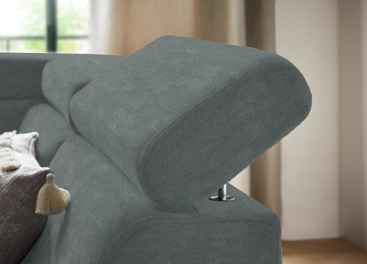 ECKSOFA in Mikrofaser Grau  - Schwarz/Grau, Design, Textil/Metall (260/203cm) - Stylife