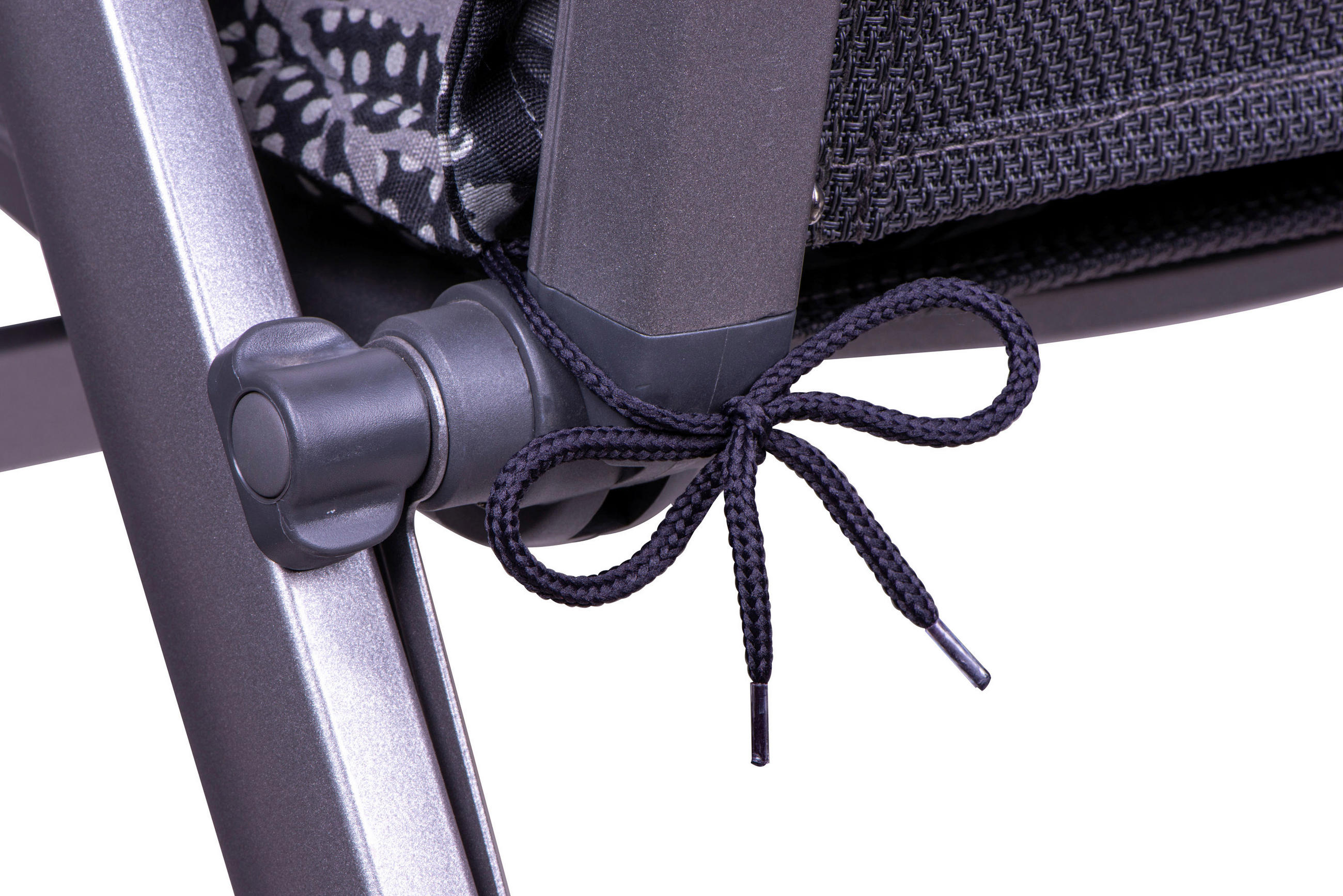 Thumbnail - Sesselauflagenset, Grau, Schwarz, Weiß, Textil, 4-teilig, Blätter, Füllung: Schaumstoff, Vlies, 50x7x120 cm, Oeko-Tex® S...