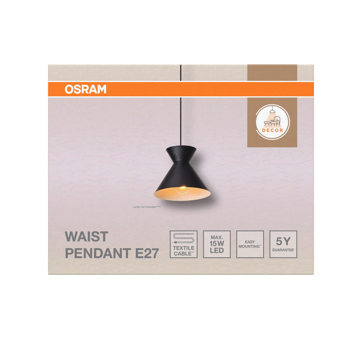 HÄNGELEUCHTE 20/150 cm  - Schwarz, Basics, Metall (20/150cm) - Osram
