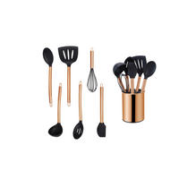 KÜCHENHELFERSET  - Schwarz/Kupferfarben, Basics, Kunststoff/Metall (13cm) - Echtwerk