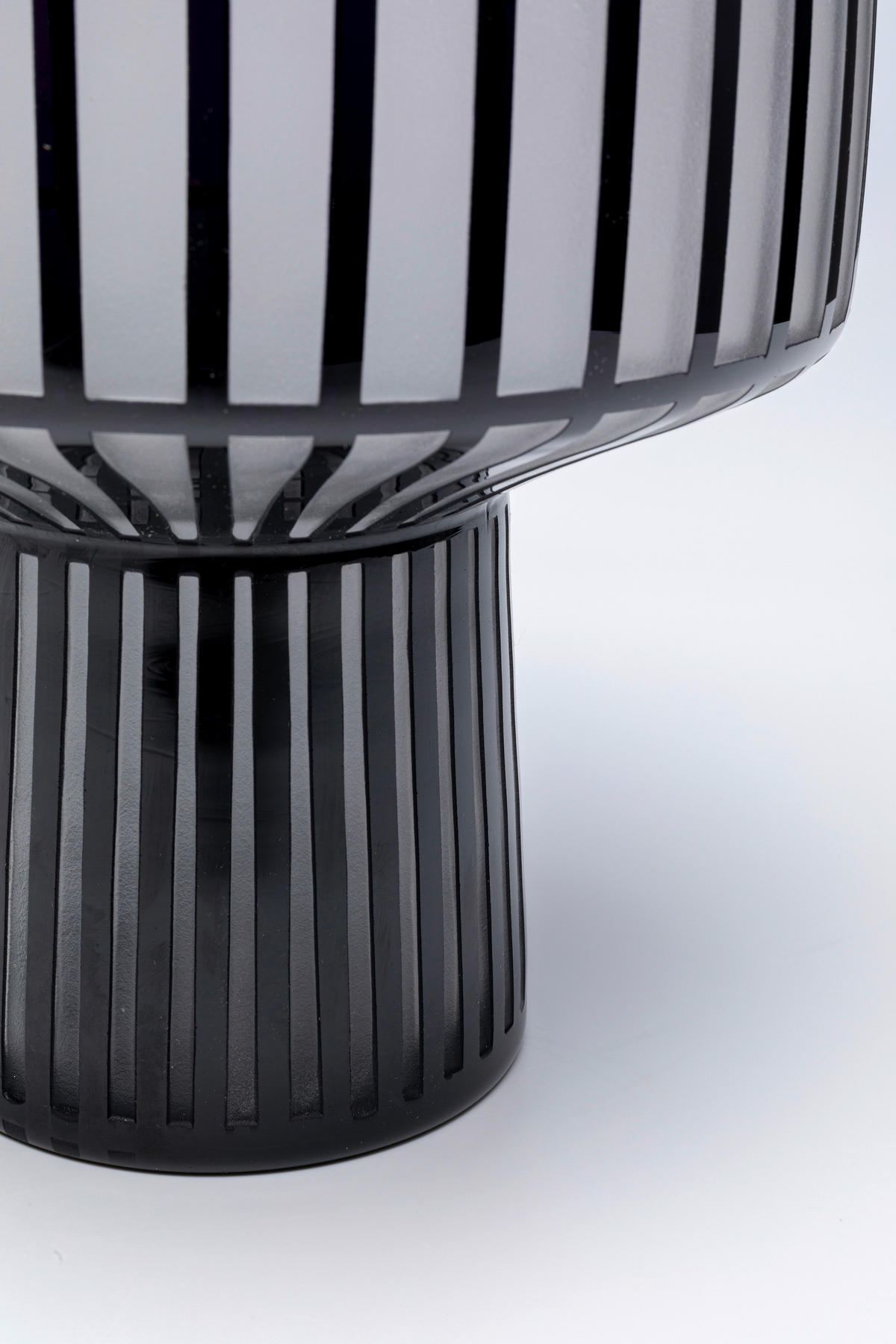 VASE 42 cm  - Hellgrau/Schwarz, Design, Glas (23/42/23cm)