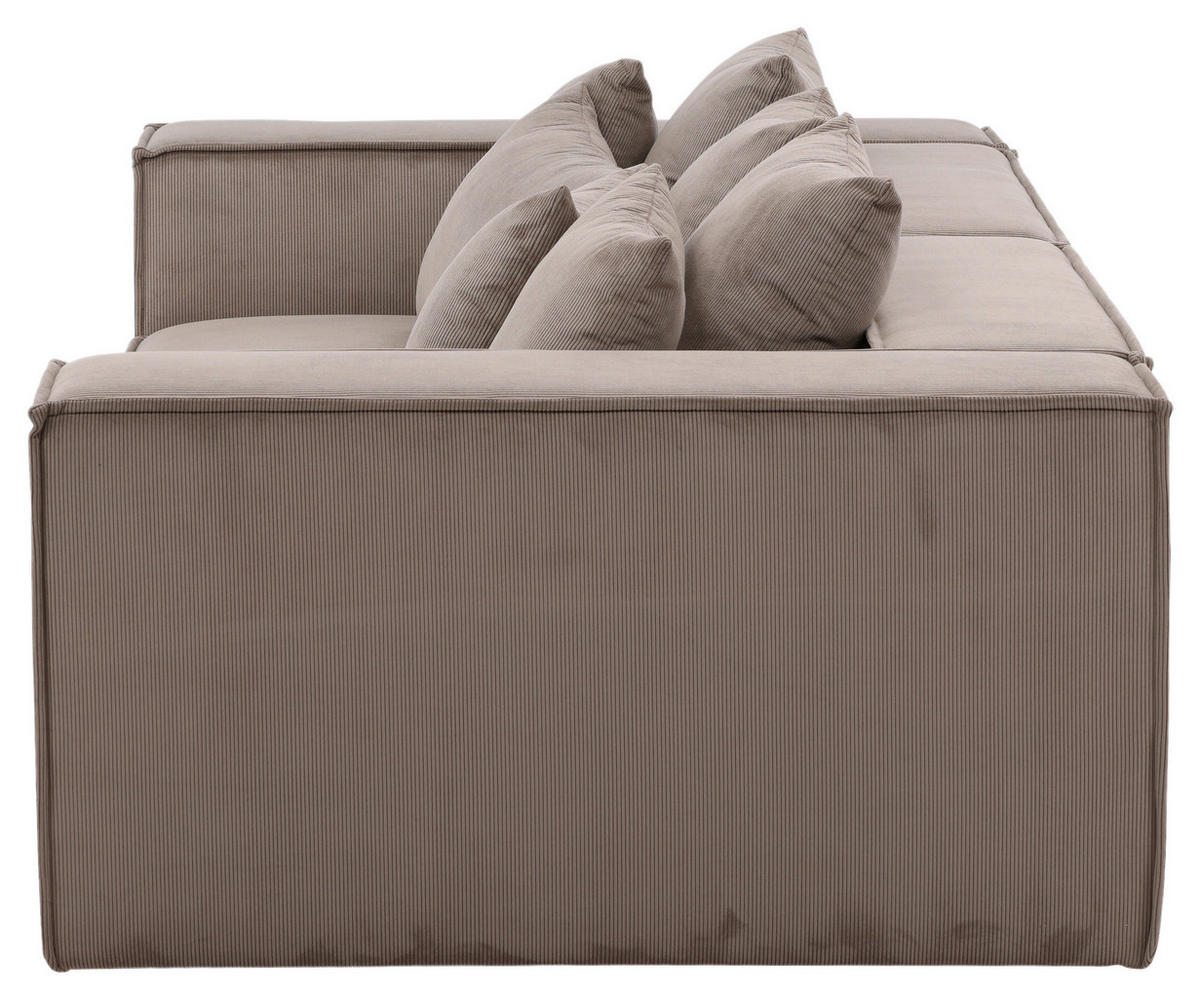 2-SITS SOFFA i trä, plast, textil brun  - brun, Design, trä/textil (232/80/116cm) - Livetastic