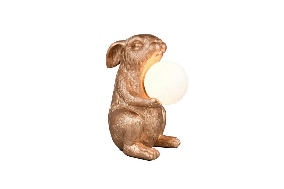 BORDSLAMPA Rabbit 21/16/28 cm   - guldfärgad, Trend, metall/plast (21/16/28cm)