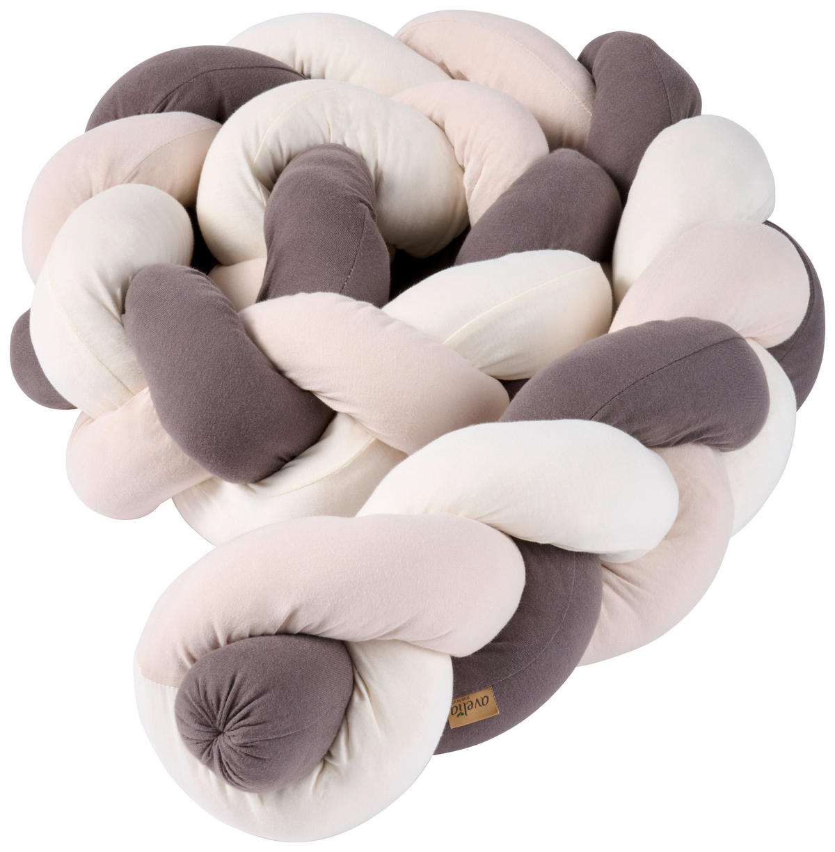 NESTCHENSCHLANGE 15/200 cm  - Dunkelgrau/Creme, Natur, Textil (15/200cm) - Avelia