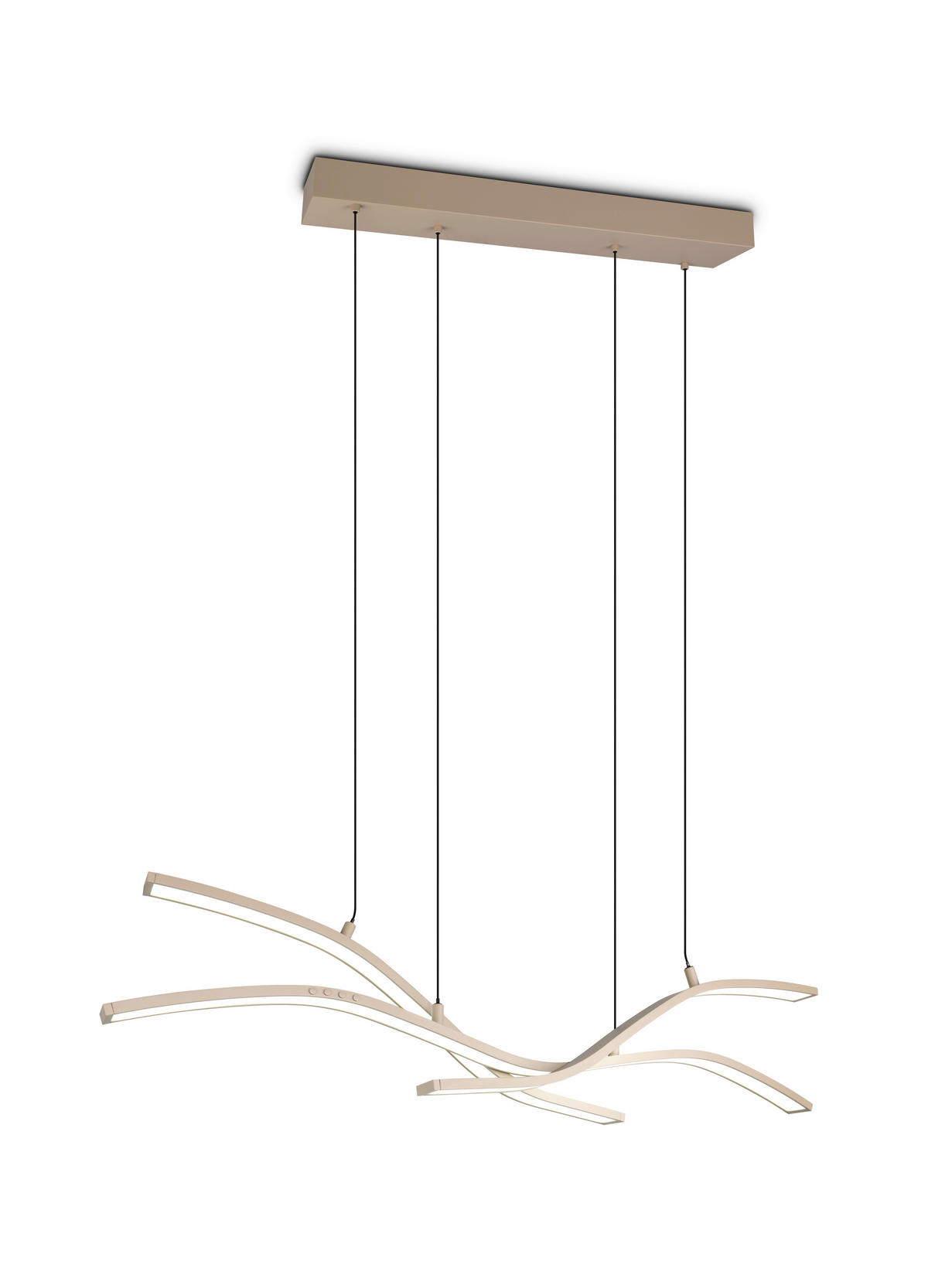 LED-HÄNGELEUCHTE Spider 130/13,8/170 cm   - Beige/Grau, Design, Metall (130/13,8/170cm) - Trio Leuchten