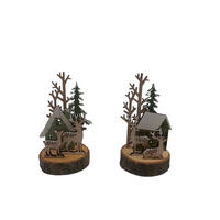 KARÁCSONYI FIGURA - natúr színű/fehér, Lifestyle, faalapú anyag/fa (8,5/13cm) - X-Mas