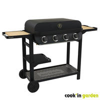 GASGRILL - Schwarz, Lifestyle, Holz/Metall (158/59/105cm)