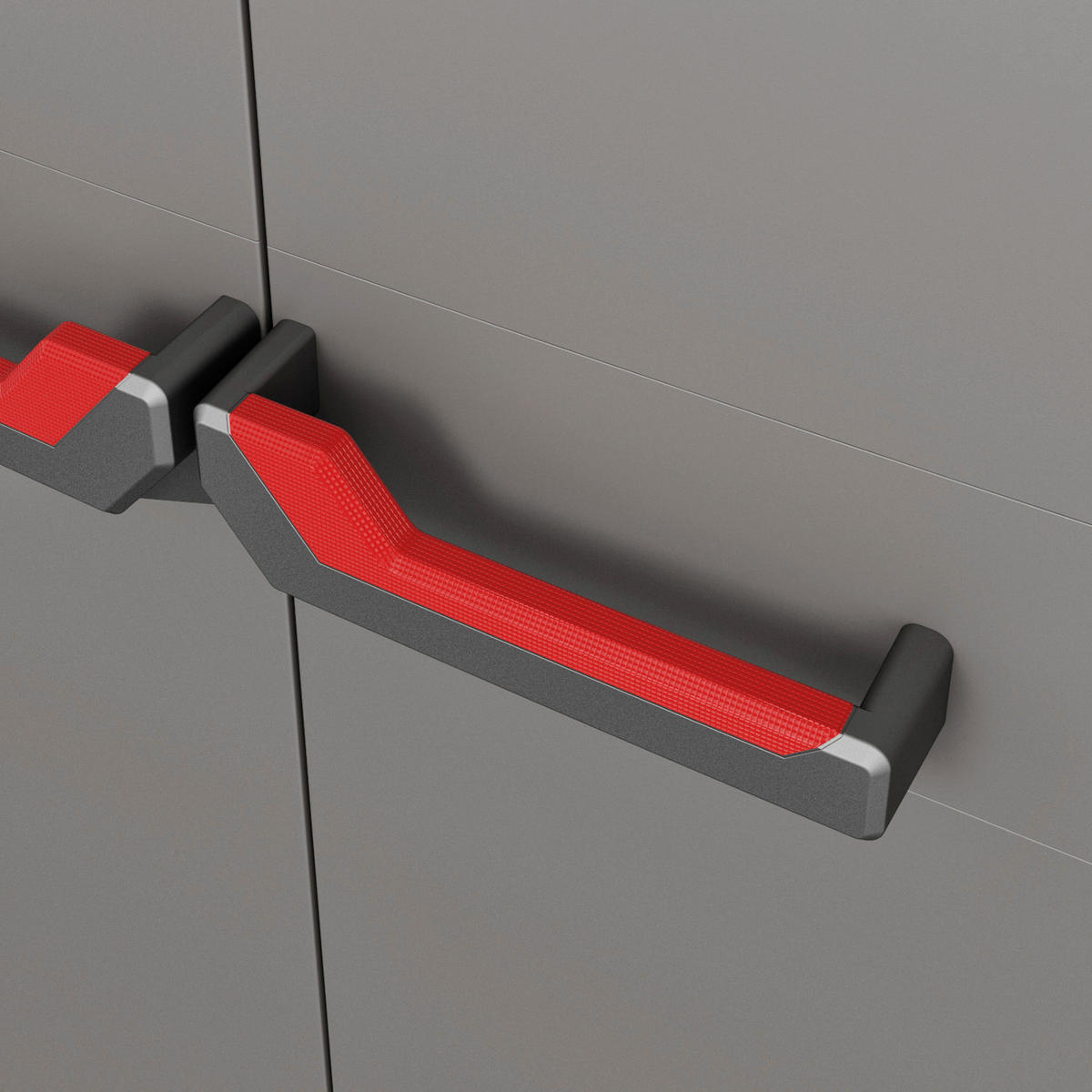 VÍCEÚČELOVÁ SKŘÍŇ - šedá/černá, Design, plast (68/173/39cm) - Keter