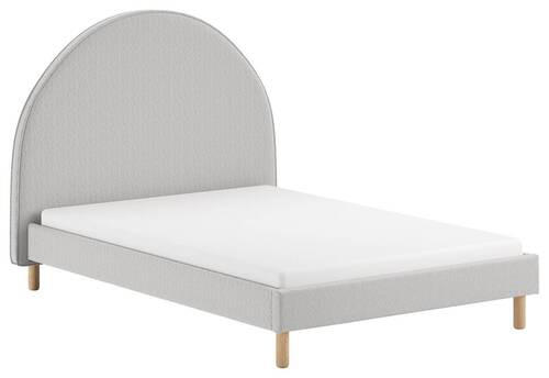 KINDER-/JUNIORBETT - Naturfarben/Grau, ROMANTIK / LANDHAUS, Holz/Textil (140/200cm) - MID.YOU