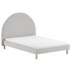 KINDER-/JUNIORBETT - Naturfarben/Grau, ROMANTIK / LANDHAUS, Holz/Textil (140/200cm) - MID.YOU