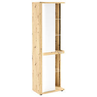 VITRÍNA, bílá, 66/209/37 cm - bílá/barvy stříbra, Design, kov/kompozitní dřevo (66/209/37cm) - Livetastic