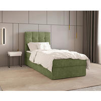 BOXBETT 90/200 cm  in Dunkelgrün  - Dunkelgrün/Schwarz, MODERN, Holz/Kunststoff (90/200cm) - Livetastic