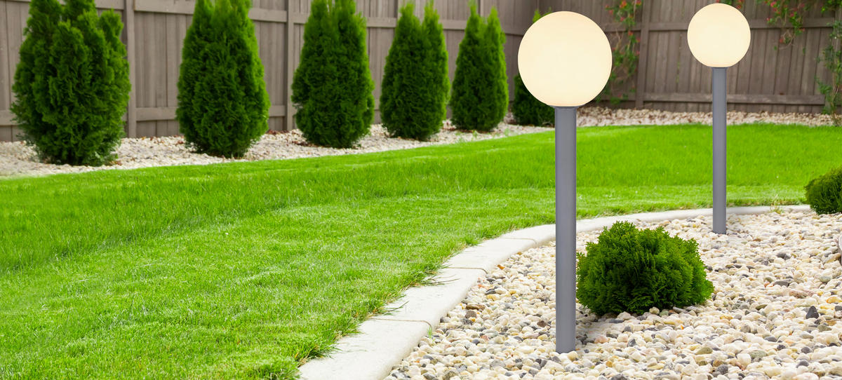 AUSSENLEUCHTE - Weiss/Anthrazit, Basics, Glas/Metall (25/100cm) - Globo