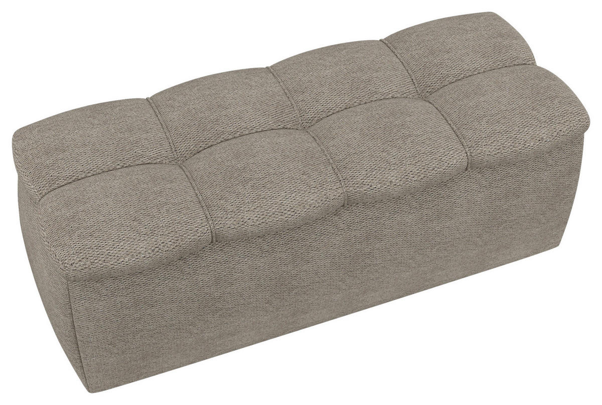 BETTBANK Bouclé Sandfarben  - Sandfarben/Schwarz, Basics, Kunststoff/Textil (141/50/40cm) - Chameo