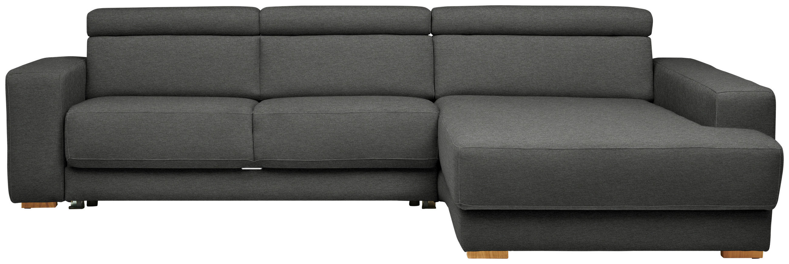 ECKSOFA  in Chenille Schwarzbraun  316/206 cm  - Schwarzbraun/Eichefarben, Design, Textil (316/206cm) - Sedda