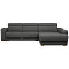 ECKSOFA  in Chenille Schwarzbraun  316/206 cm  - Schwarzbraun/Eichefarben, Design, Textil (316/206cm) - Sedda