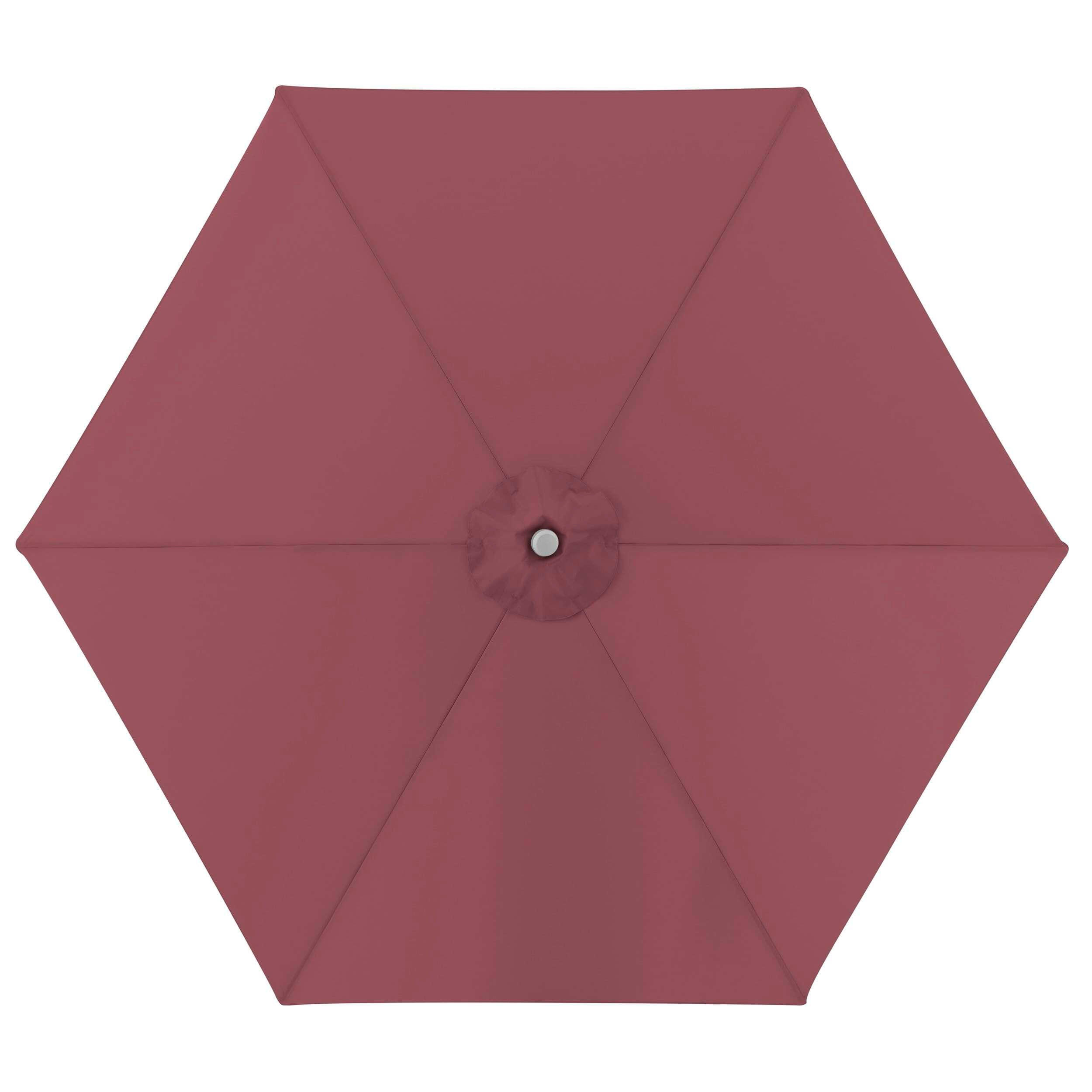 SONNENSCHIRM 305 cm Rot  - Silberfarben/Rot, KONVENTIONELL, Textil/Metall (305/305cm) - Doppler