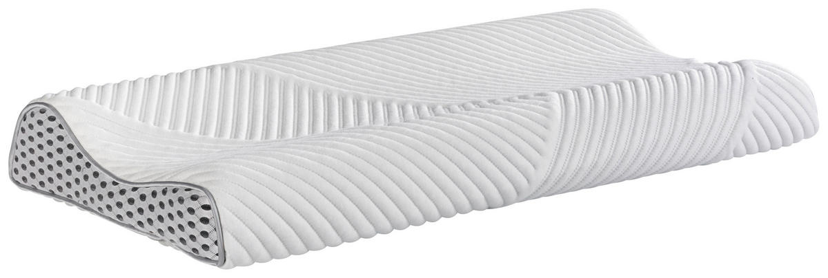 NACKENSTÜTZKISSEN  - Naturfarben/Weiß, Basics, Textil (32/65/8cm)