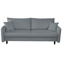 SCHLAFSOFA  mit Liegefunktion Webstoff Grau  - Schwarz/Weiß, Design, Holz/Kunststoff (216/96/102cm) - MID.YOU