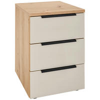 NACHTSCHRANK 40/60/40 cm  - Sandfarben/Graphitfarben, Basics, Glas/Holzwerkstoff (40/60/40cm) - Moderano