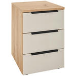 NACHTSCHRANK 40/60/40 cm  - Sandfarben/Graphitfarben, Basics, Glas/Holzwerkstoff (40/60/40cm) - Moderano