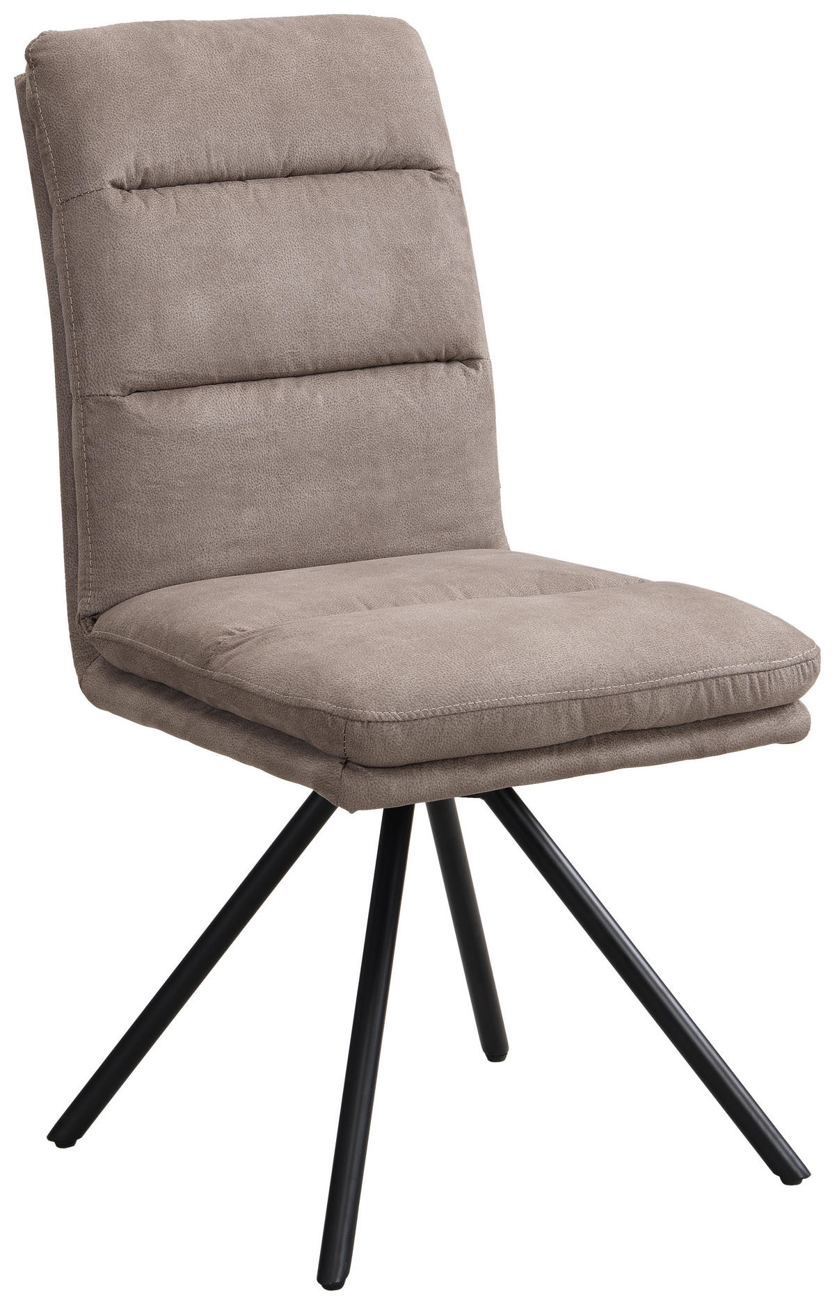 STUHL - Taupe/Schwarz, Design, Textil/Metall (46/92,5/65cm) - Cantus