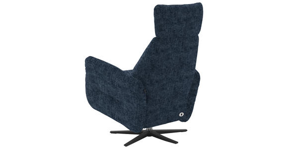 RELAXSESSEL in Textil Blau  - Blau/Schwarz, Design, Textil/Metall (82/113/90cm) - Dieter Knoll