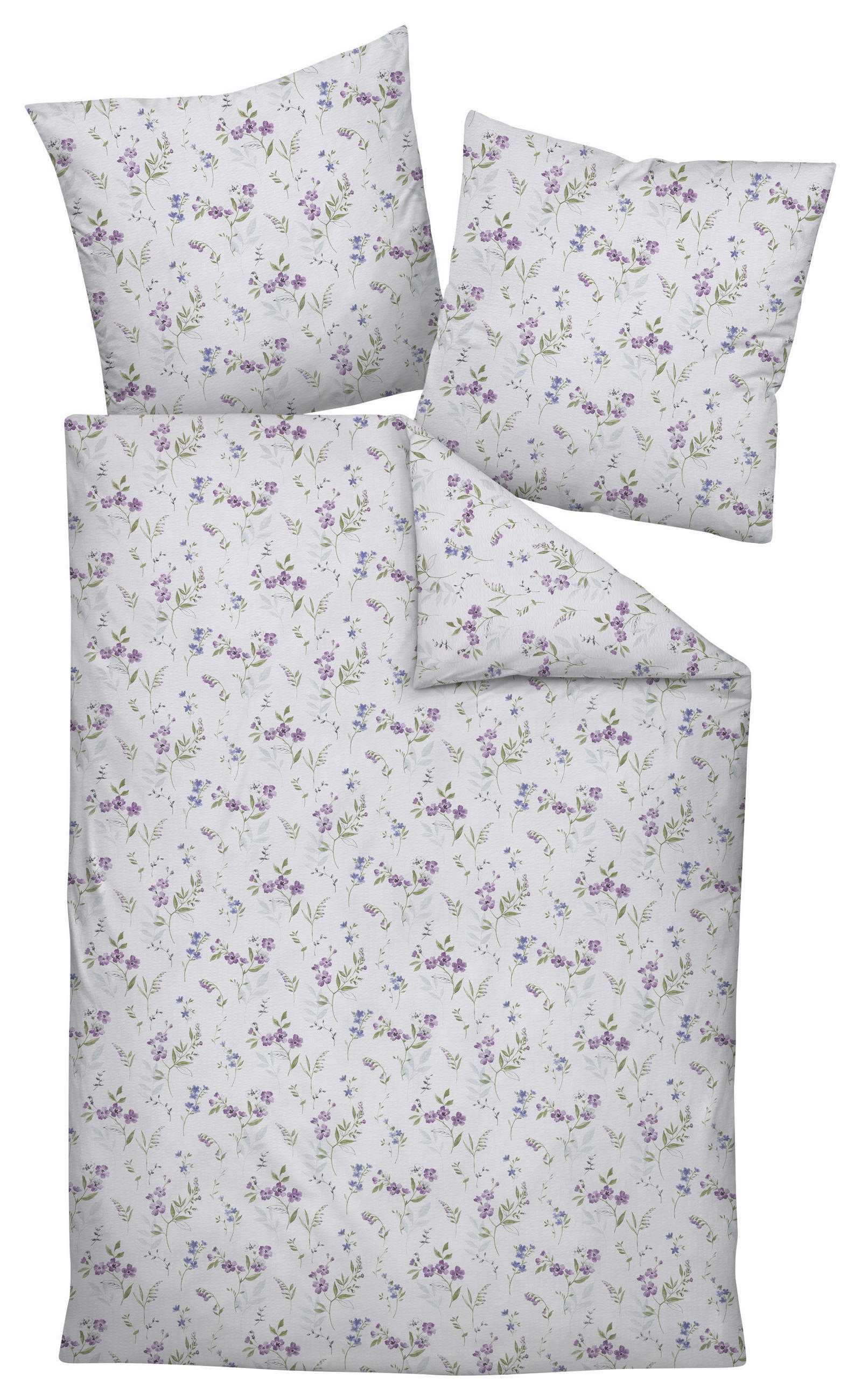 BETTWÄSCHE Seersucker 135/200 cm  - Lila, Design, Textil (135/200cm) - Janine