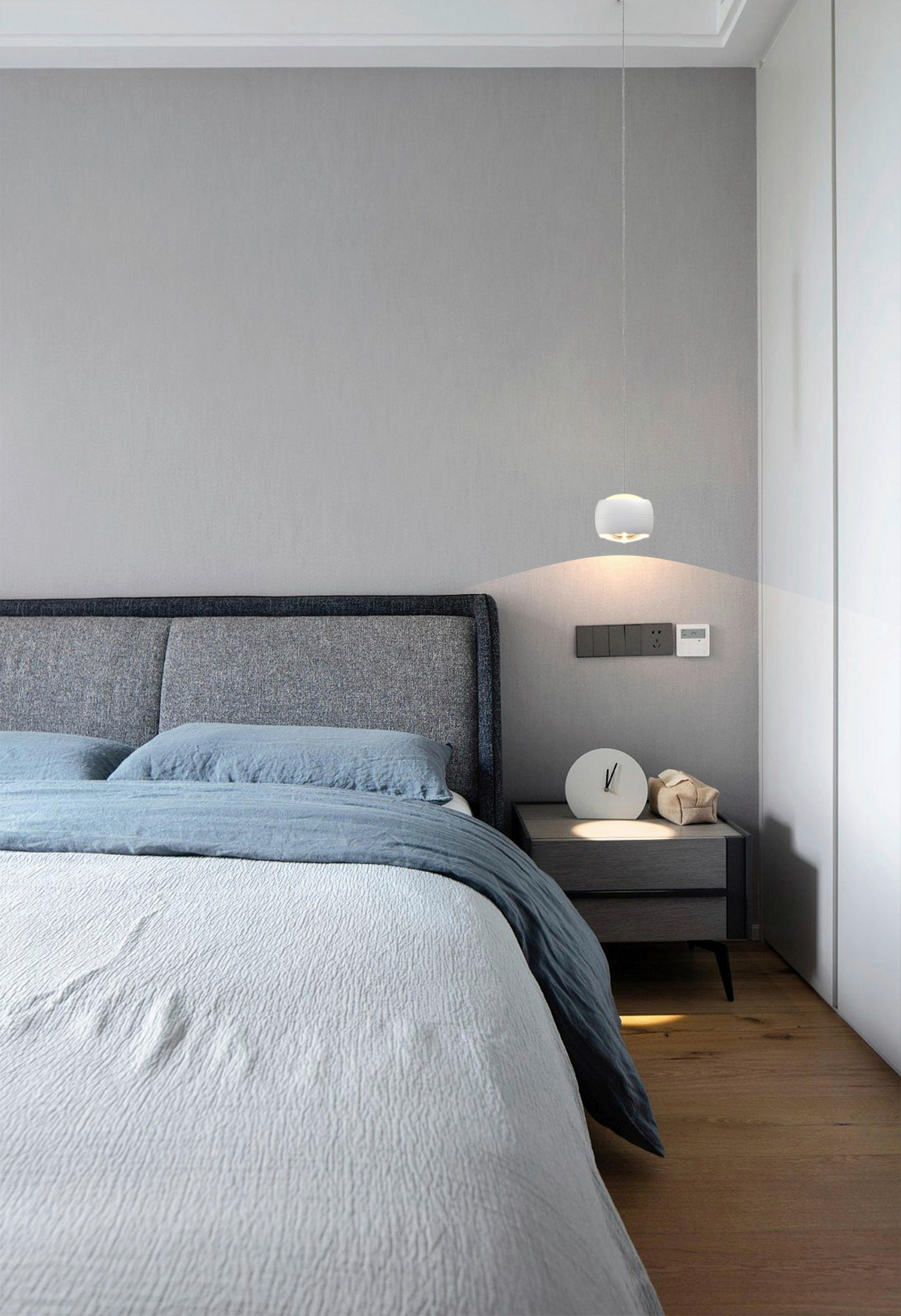 LED-HÄNGELEUCHTE 10/180/10 cm  - Weiß, Design, Metall (10/180/10cm)