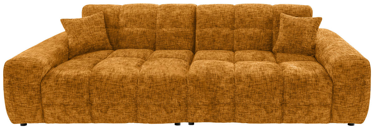 VIERSITZER-SOFA in Struktur Goldfarben  - Goldfarben/Schwarz, MODERN, Kunststoff/Textil (300/87/120cm) - Livetastic