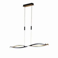 LED-PENDELLEUCHTE 100,5/11,5/150 cm    - Goldfarben/Schwarz, Basics, Metall (100,5/11,5/150cm) - Fischer & Honsel