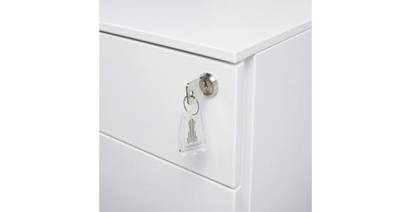 ROLLCONTAINER 39/60/45 cm  - Weiß, KONVENTIONELL, Kunststoff/Metall (39/60/45cm) - Novel