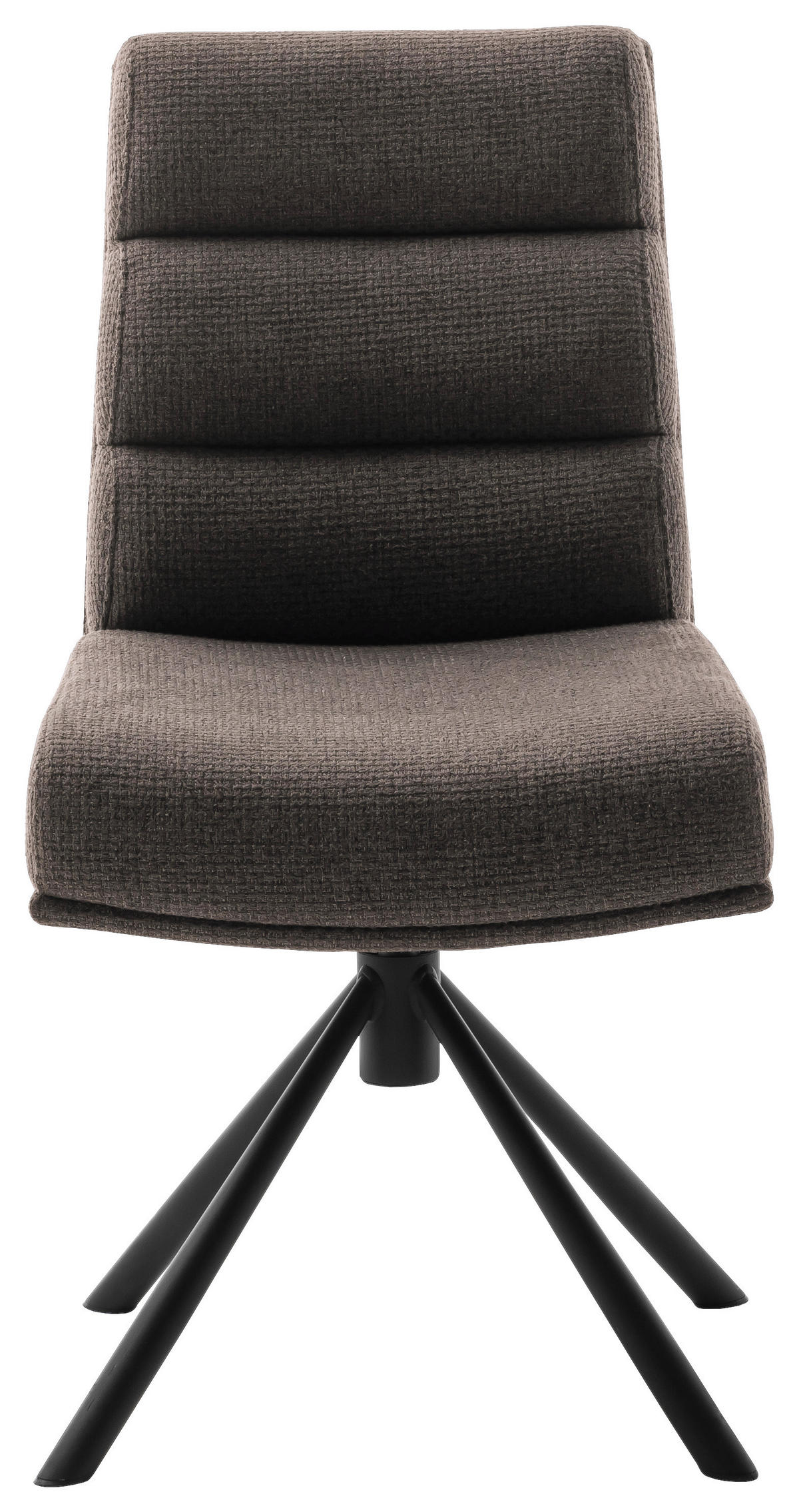 STUHL  in Stahl Webstoff Metall, Textil  - Schwarz/Cappuccino, Design, Textil/Metall (47/90/64cm) - Dieter Knoll