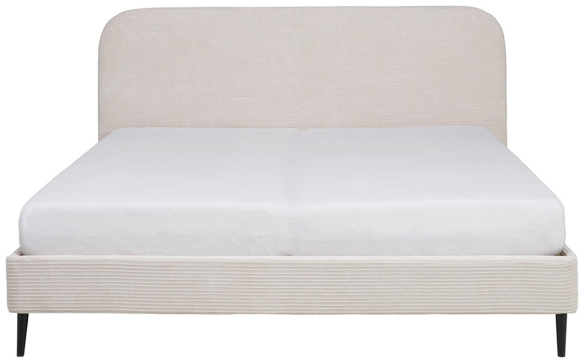 LIT REMBOURRÉ 180/200 cm  in Naturfarben  - Schwarz/Naturfarben, Modern, Holz/Textil (180/200cm) - Livetastic