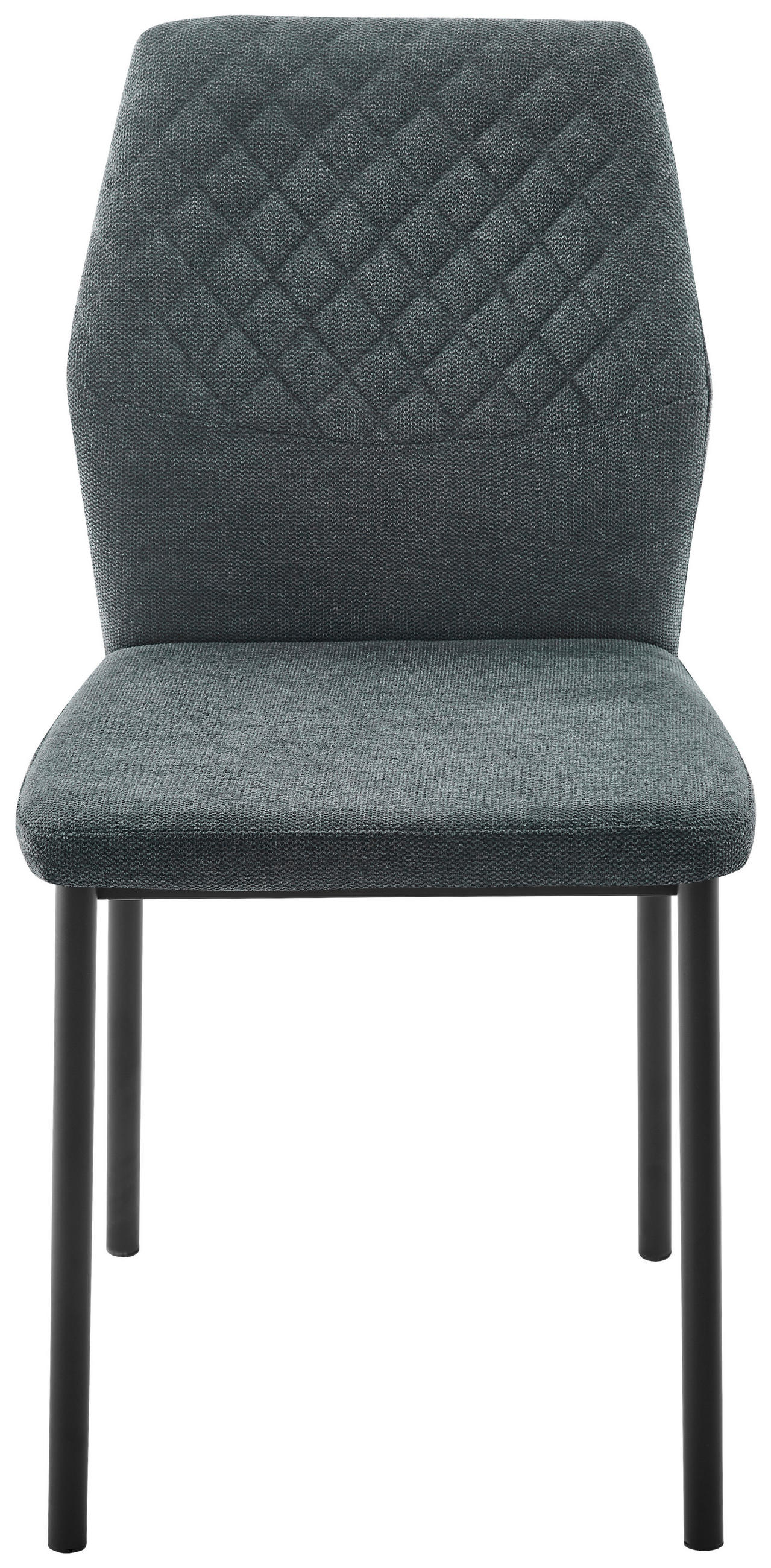 STUHL Webstoff Schwarz, Dunkelgrau  - Dunkelgrau/Schwarz, Design, Textil/Metall (44/86/52cm) - Ti'me