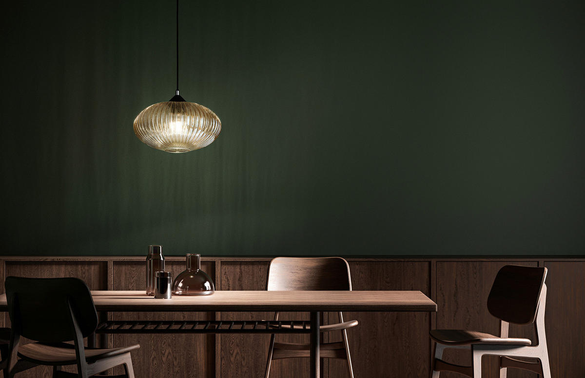 PENDELLEUCHTE Fiordaliso 30/200 cm   - Schwarz, Design, Glas/Metall (30/200cm) - Fabas Luce