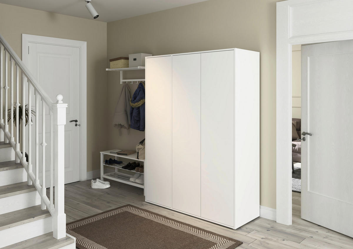 DREHTÜRENSCHRANK in Weiss  - Weiss, Modern, Holzwerkstoff (140/194/53cm) - Rauch Möbel