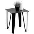 BEISTELLTISCH quadratisch Schwarz  - Schwarz, Design, Metall (40/40/45cm) - Xora