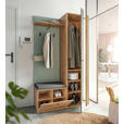 GARDEROBE 5-teilig  in 114/197/40 cm  - Salbeigrün/Eiche Artisan, Design, Glas/Holzwerkstoff (114/197/40cm) - Xora