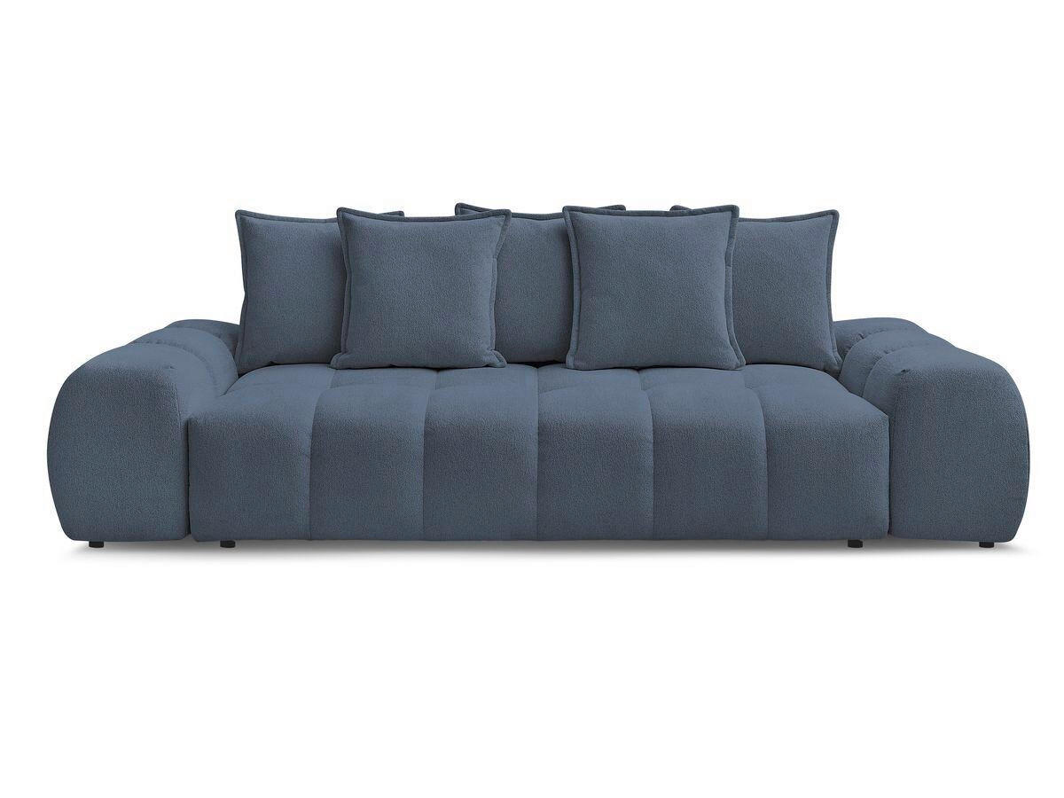 3-SITZER-SOFA EVEREST Flachgewebe Dunkelblau  - Schwarz/Dunkelblau, MODERN, Kunststoff/Textil (278/90/115cm)
