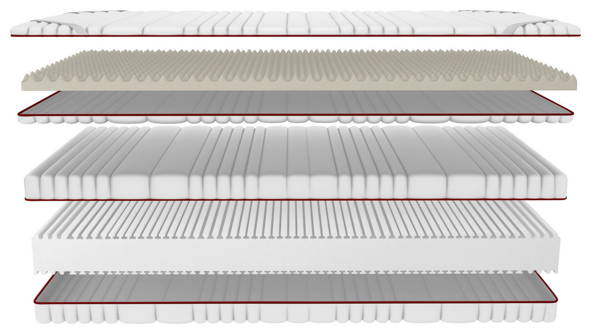 MATRATZENSET 100/200 cm  - Weiß, Basics, Textil (100/200cm) - Chameo