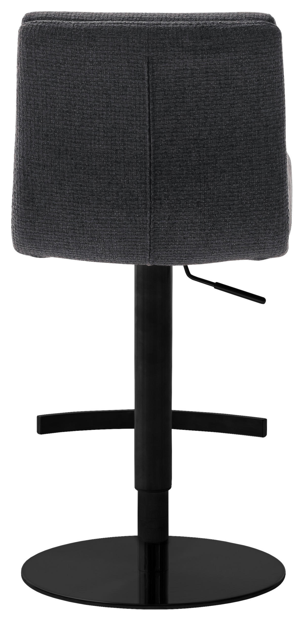 BARHOCKER in Metall, Textil Anthrazit, Schwarz  - Anthrazit/Schwarz, Design, Textil/Metall (43/84/52cm) - Dieter Knoll