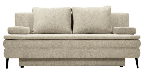 SCHLAFSOFA in Webstoff Beige  - Beige/Schwarz, Design, Kunststoff/Textil (200/90/100cm) - Venda