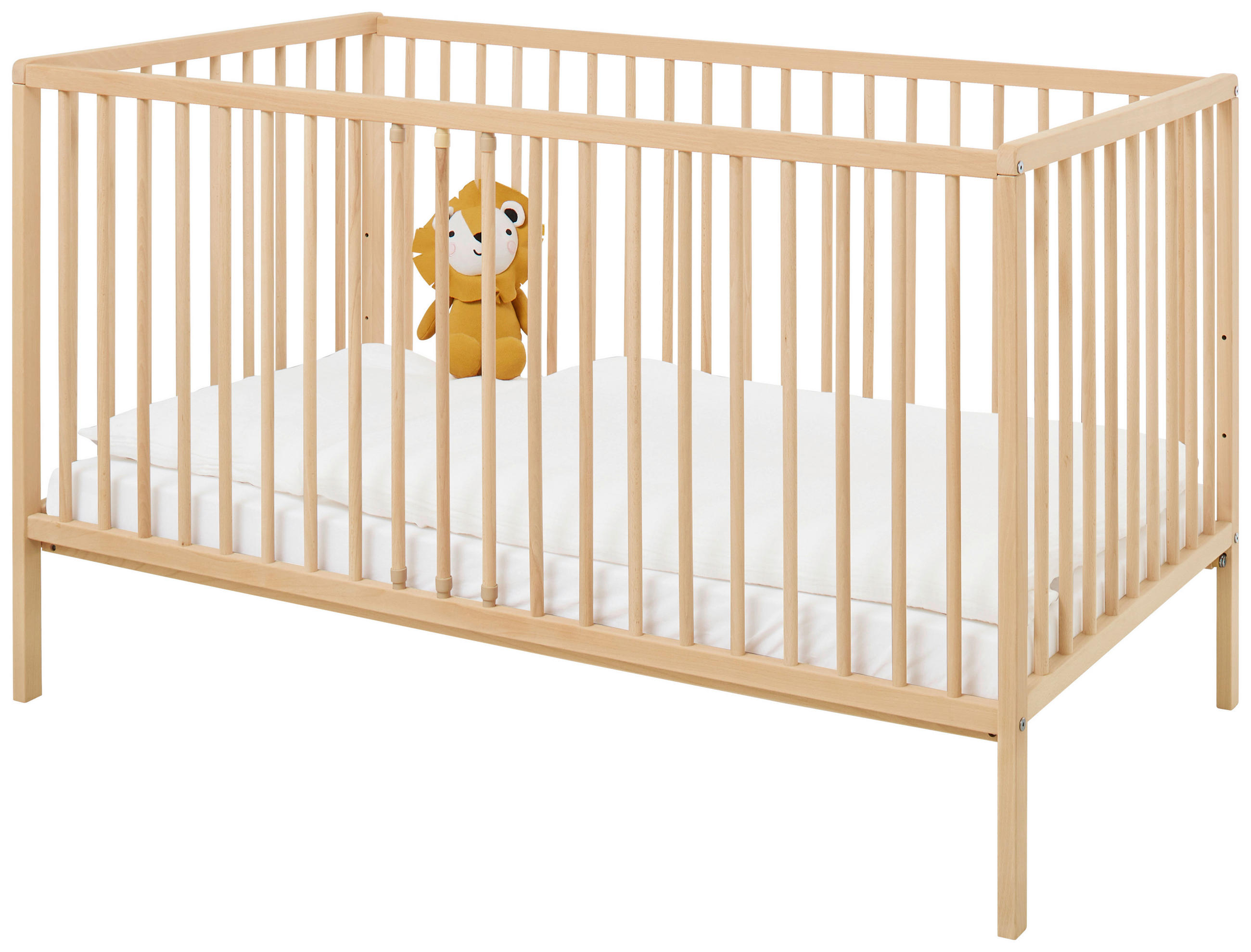 GITTERBETT HANNA 144/75/85 cm  - Buchefarben, Natur, Holz (144/75/85cm) - Pinolino