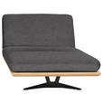 OTTOMANE Palermo in Webstoff Dunkelgrau  - Dunkelgrau/Beige, Design, Holz/Textil (114/92/165cm) - Dieter Knoll