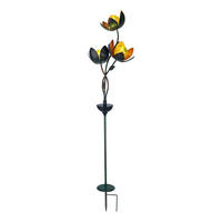 SOLÁRNÍ SVÍTIDLO, 27,5/14,5/113,50 cm - zelená/barvy zlata, Lifestyle, kov/plast (27,5/14,5/113,50cm) - Ambia Garden