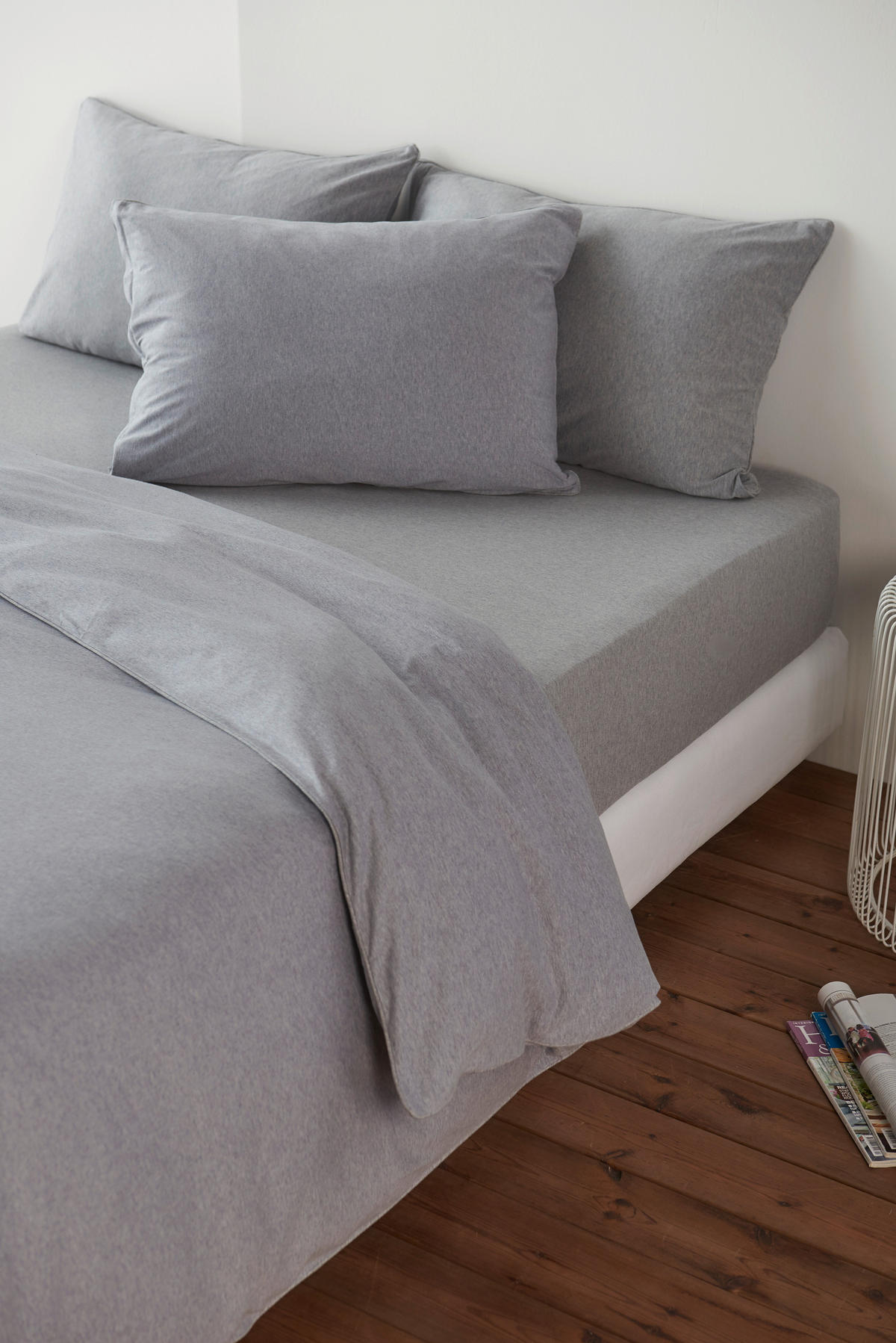 BETTWÄSCHESET Jersey 200/210 cm  65 cm/100 cm  - Grau, Basics, Textil (200/210cm) - Novel