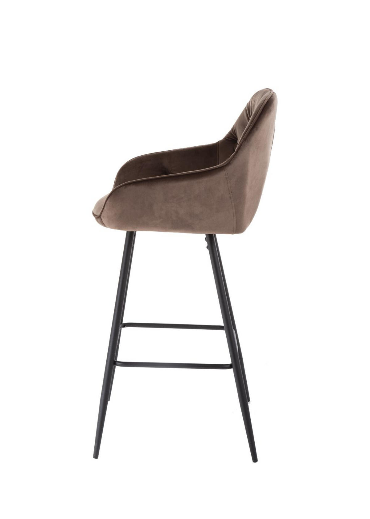 BARSKA STOLICA  smeđa  metal, tekstil      - smeđa/crna, Design, metal/tekstil (55/107/53cm) - Carryhome